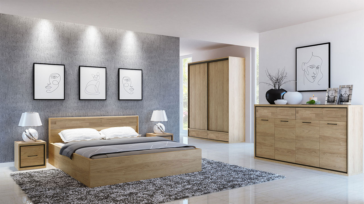 Kledingkast Etrmoni 109 (Licht hout + Eiken)