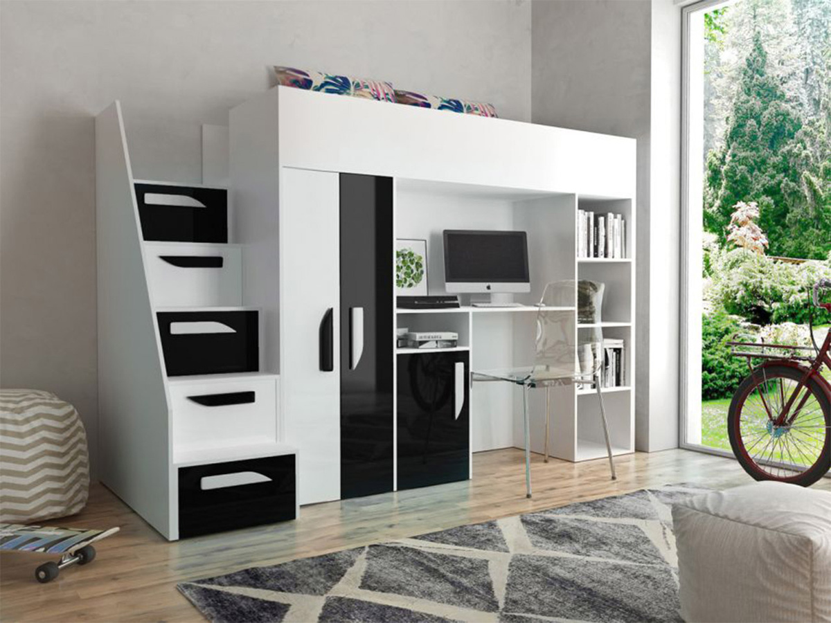 Hoogslapers Hartford 192 (Wit + Glanzend zwart + Glanzend wit)