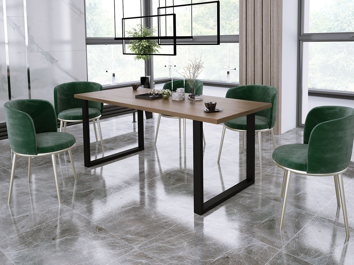 Tafel Tucson 138 (Lancelot-eik + Zwart)