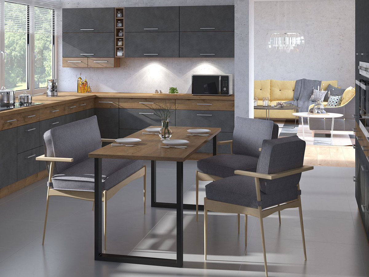 Tafel Tucson 138 (Lancelot-eik + Zwart)