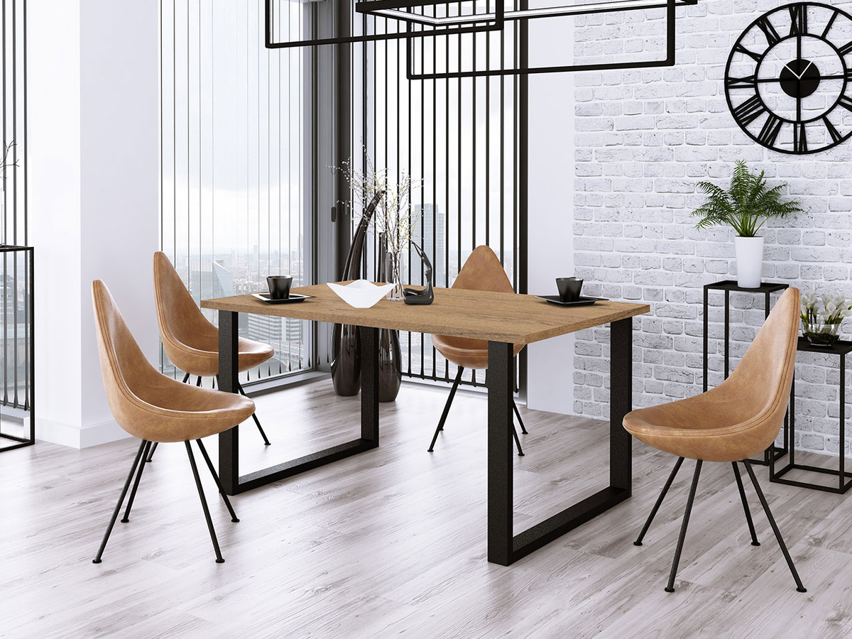 Tafel Tucson 139 (Lancelot-eik + Zwart)