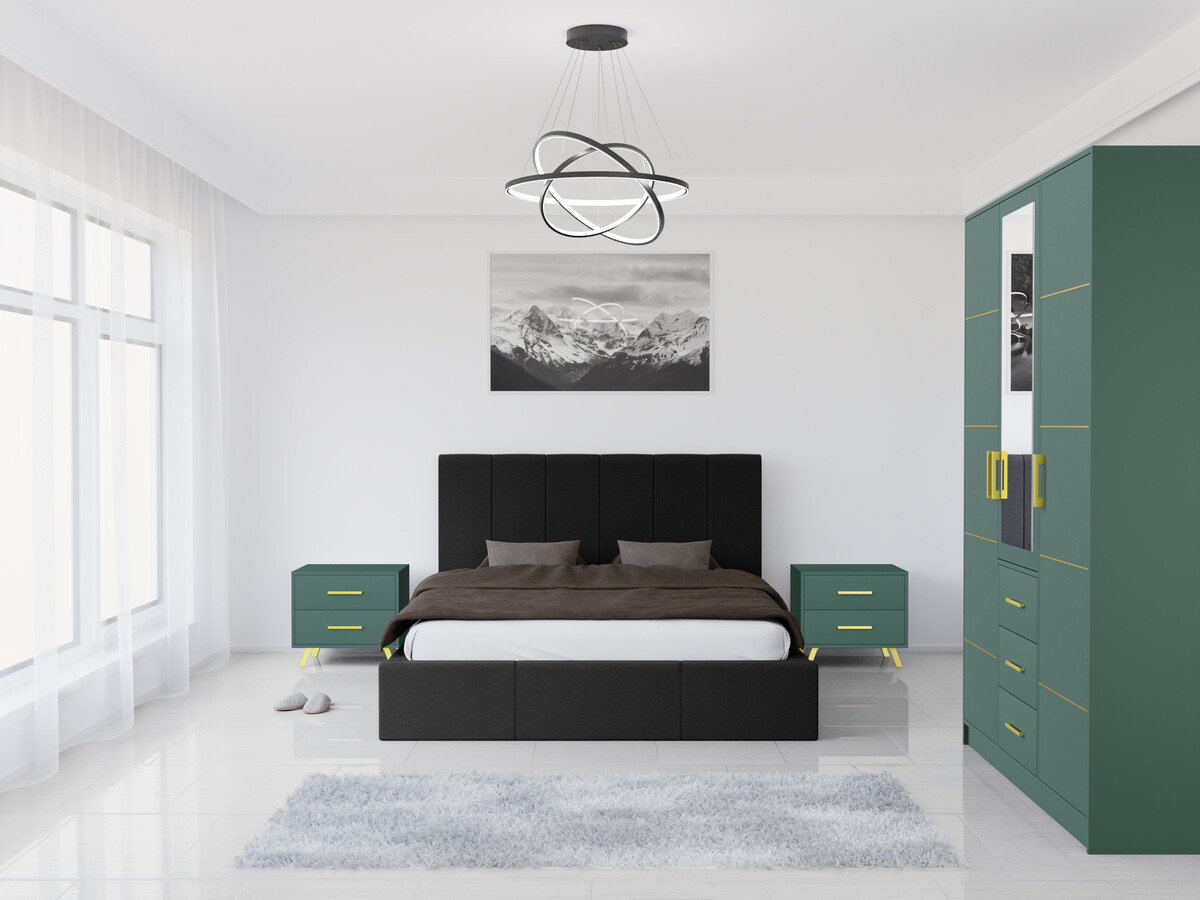 Slaapkamer set Dortivu 154 (Groen + Inari 96)