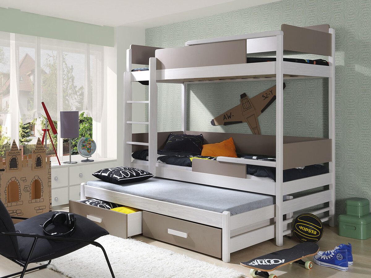 Stapelbed Henderson 114 (Wit + Truffel)
