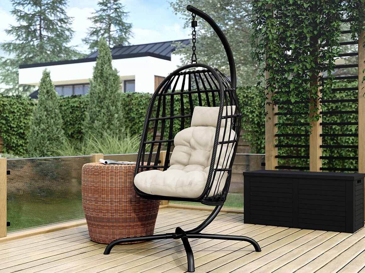 Hangende stoel Comfivo 316 (Zwart + Crème)