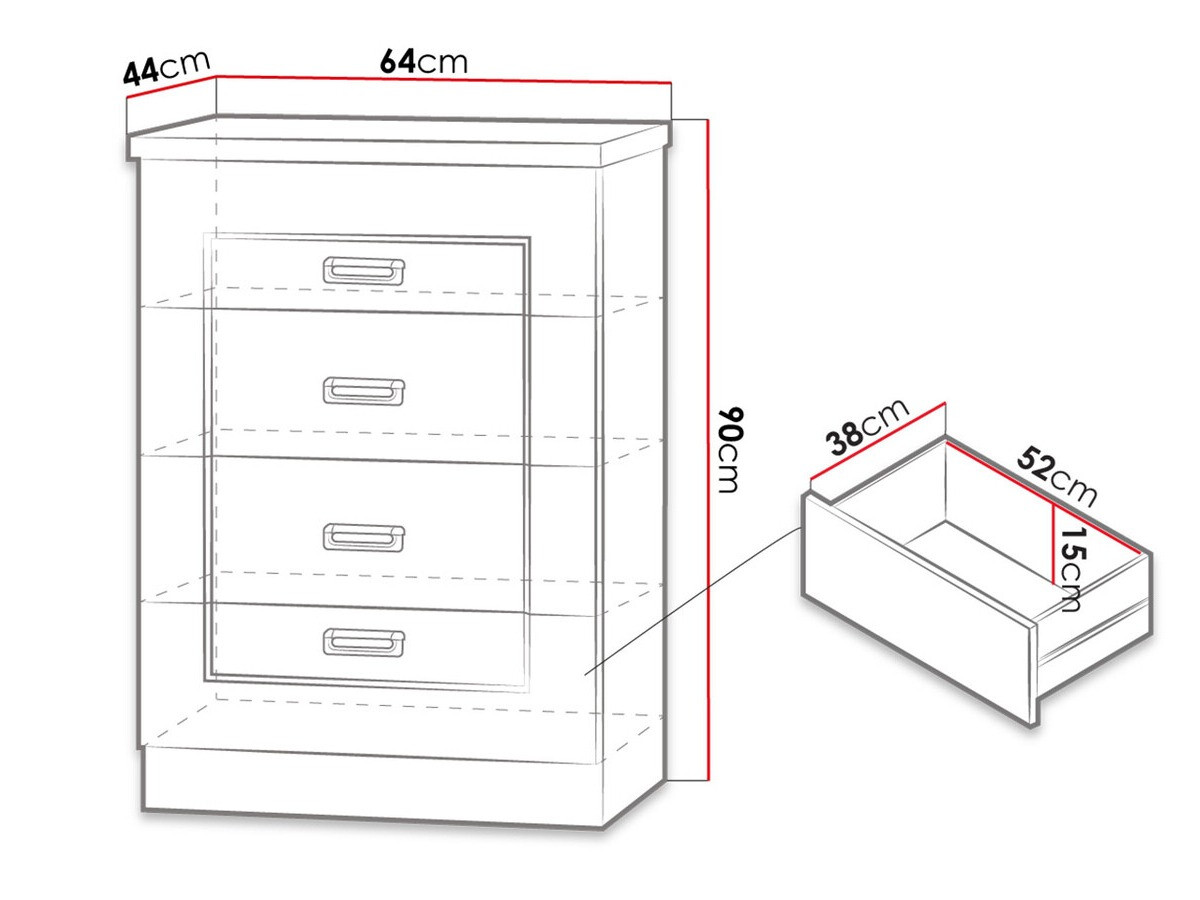 Ladekast Lircava 103 (Lefkas eik)