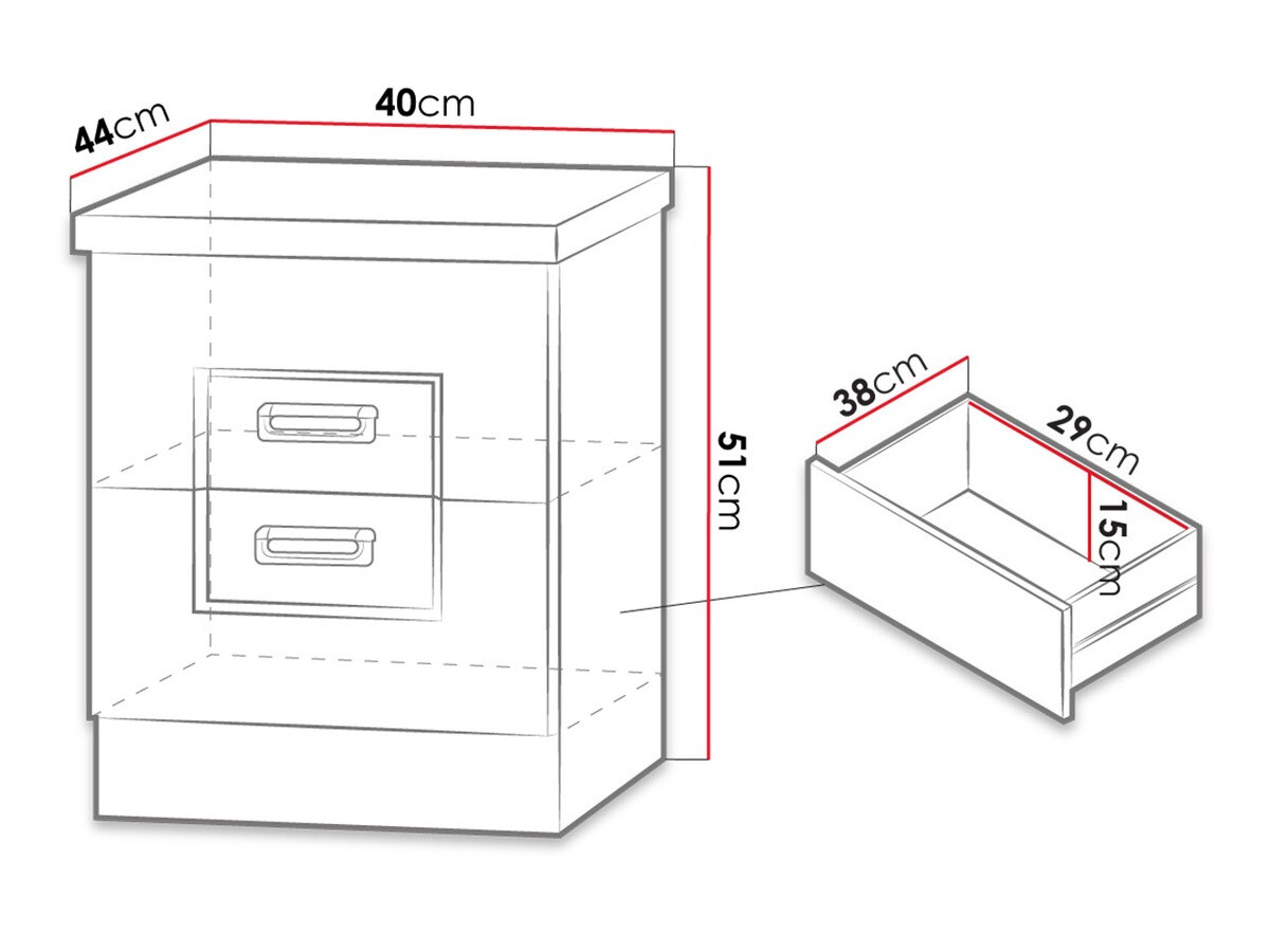 Nachtkastje Lircava 113 (Lefkas eiken)