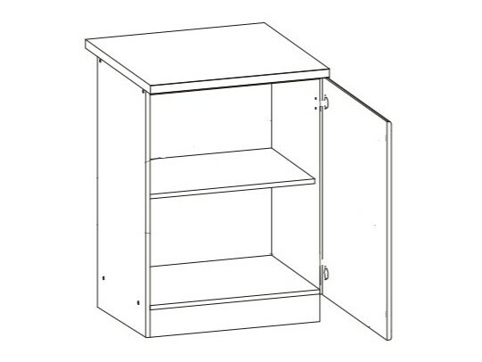 Modulaire kast met deuren Eli Light 100