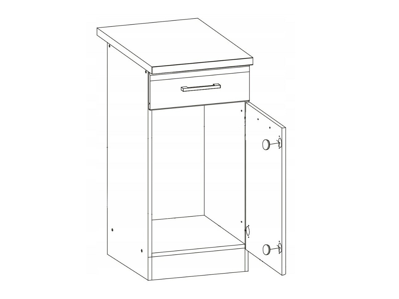 Modulaire kast met lade en deuren Eli Dark 101