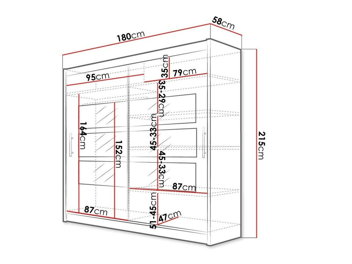 Kledingkast Closico Pallor III (Wit)