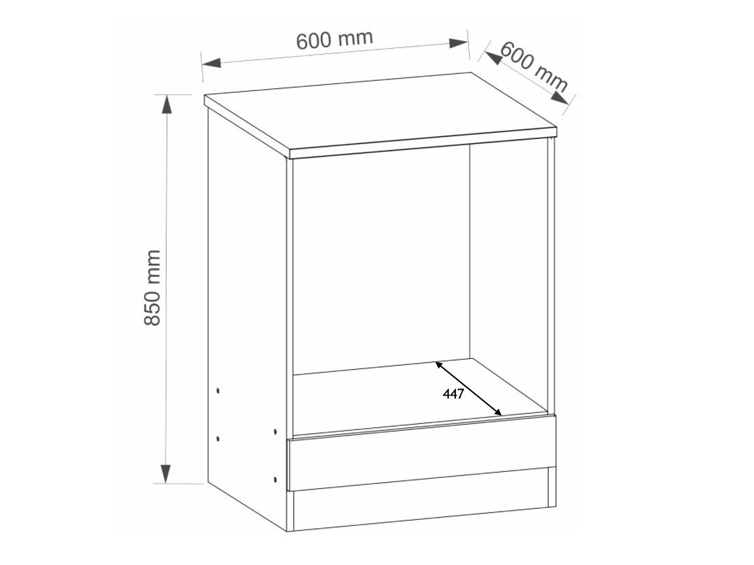 Modulaire kast voor inbouwapparatuur Eli Dark 104