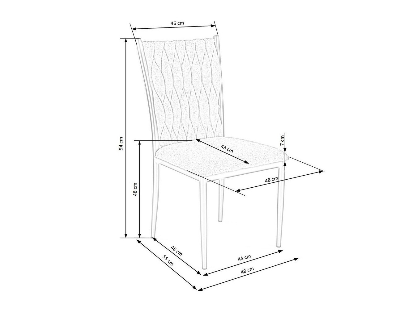 Stoel Houston 1139 (Grijs + Gouden)