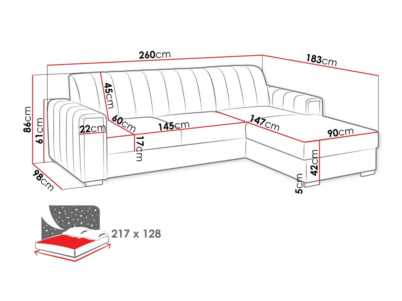 Hoekbank Columbus 166 (Manila 18)