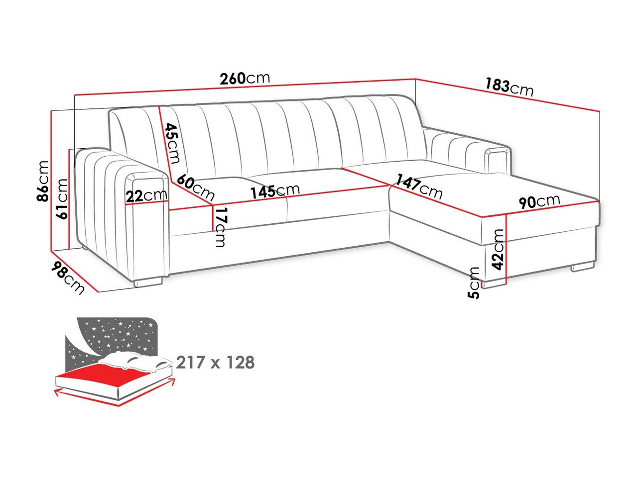 Hoekbank Columbus 166 (Manila 35)