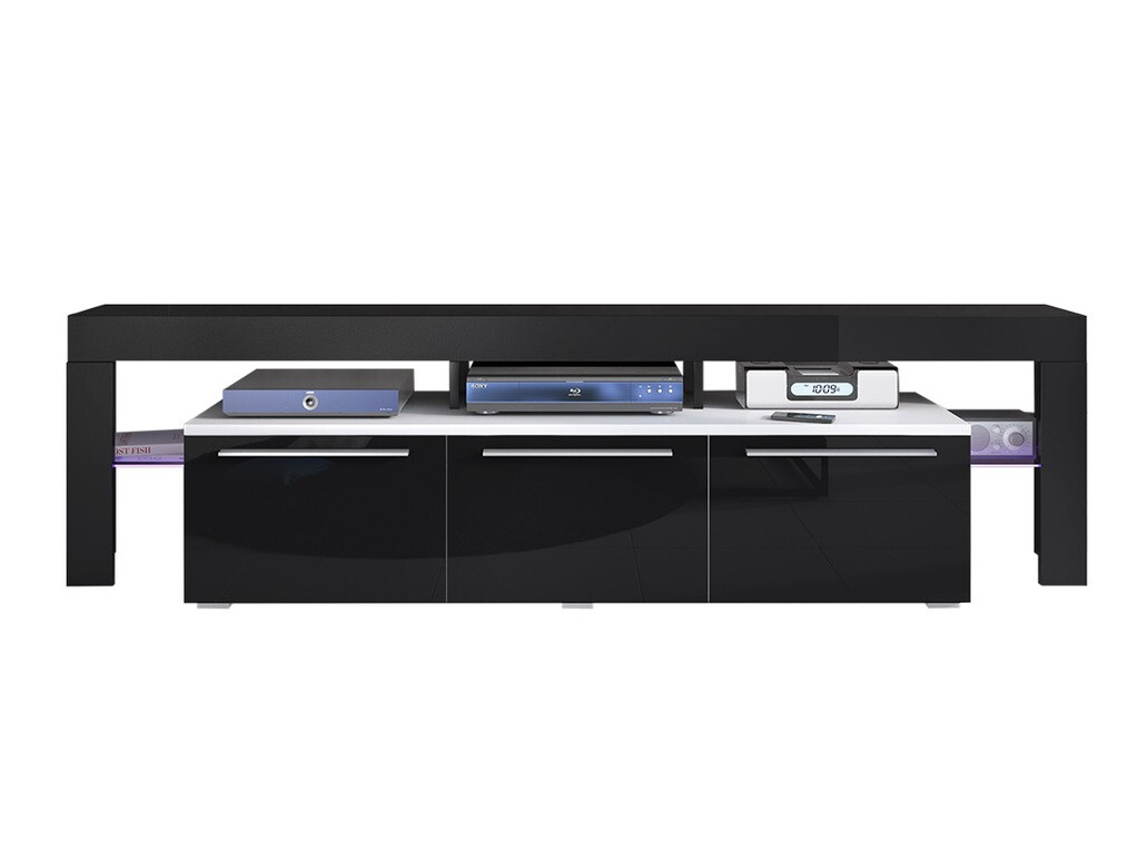 TV-meubel Arbor (Wit + Glanzend zwart)