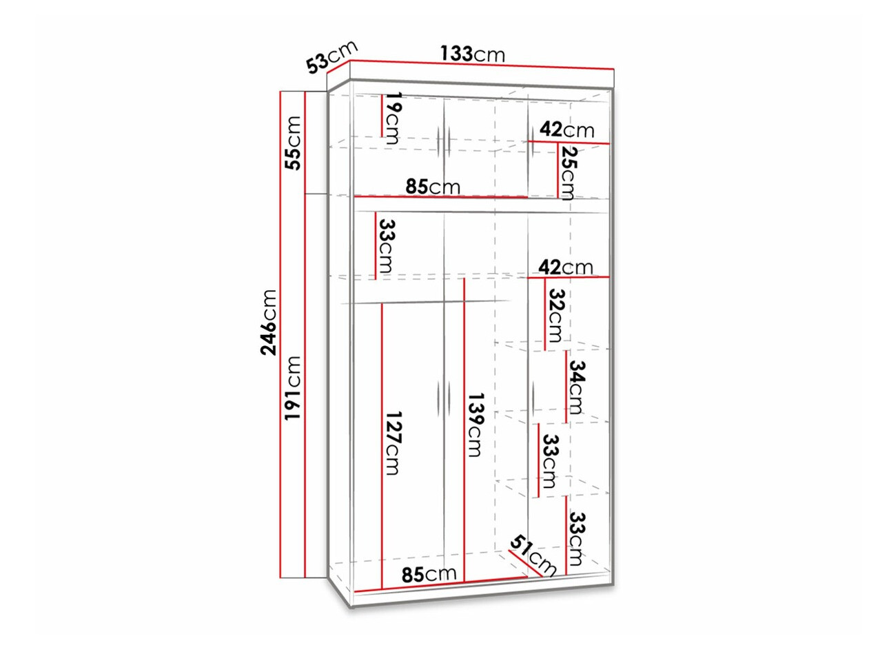 Kledingkast Novduni 104 (Sonoma eik)