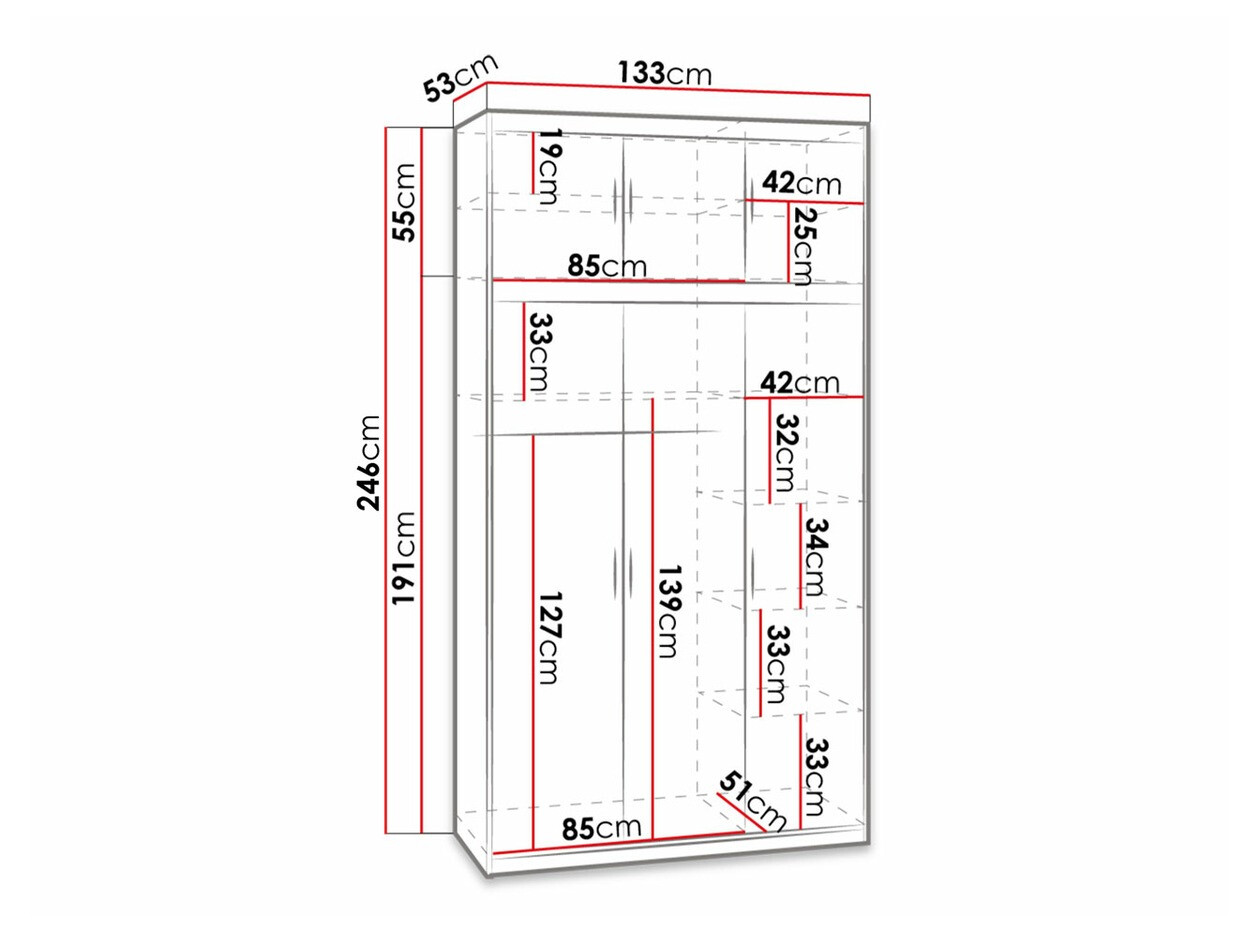 Kledingkast Novduni 104 (Wit)