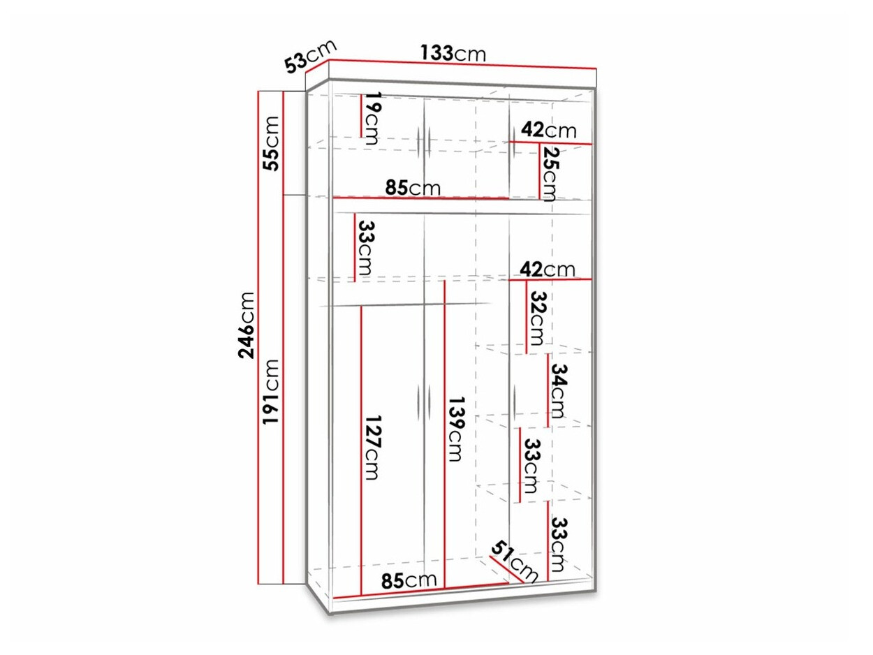 Kledingkast Novduni 105 (Wit)