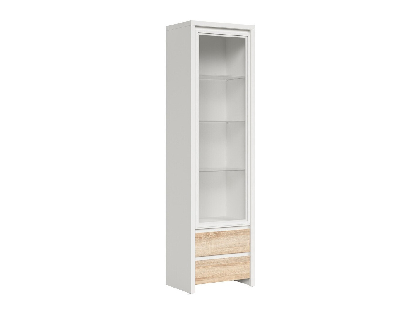 Boekenkast Nolroma 140 (Wit + Sonoma eik)