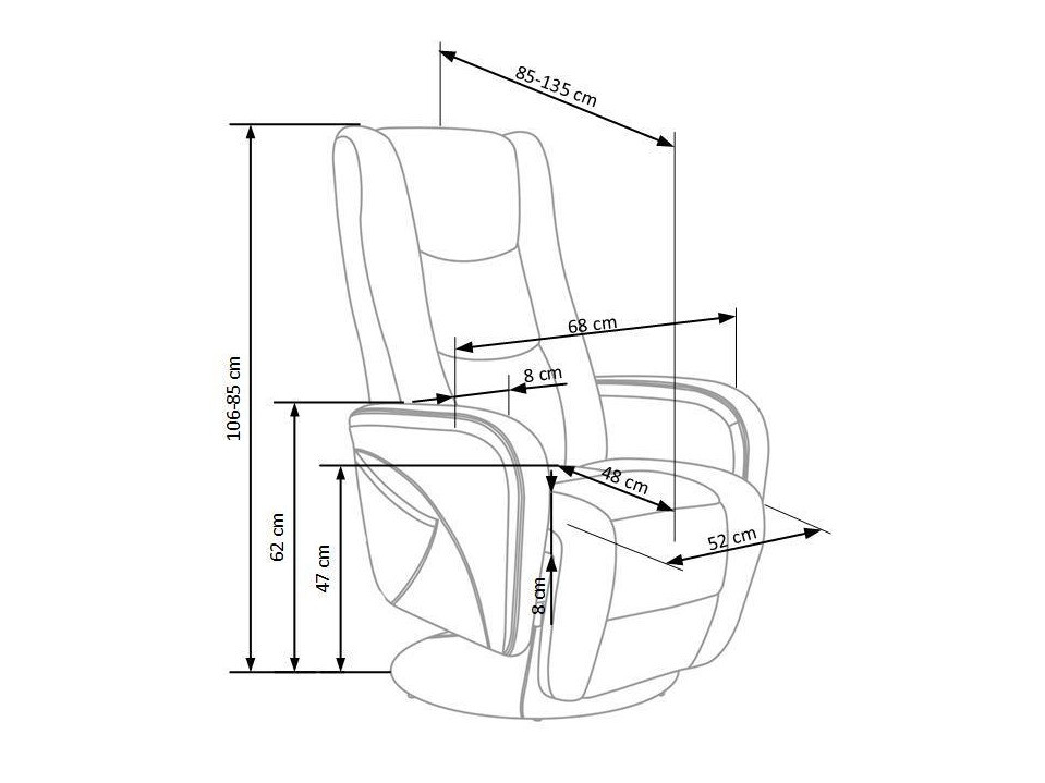 Relaxfauteuil Houston 493 (Grijs)