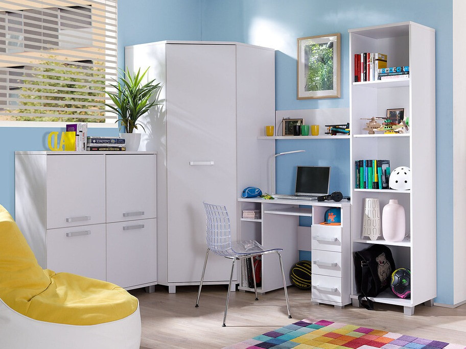 Hoekkledingkast Murrieta 108 (Wit)