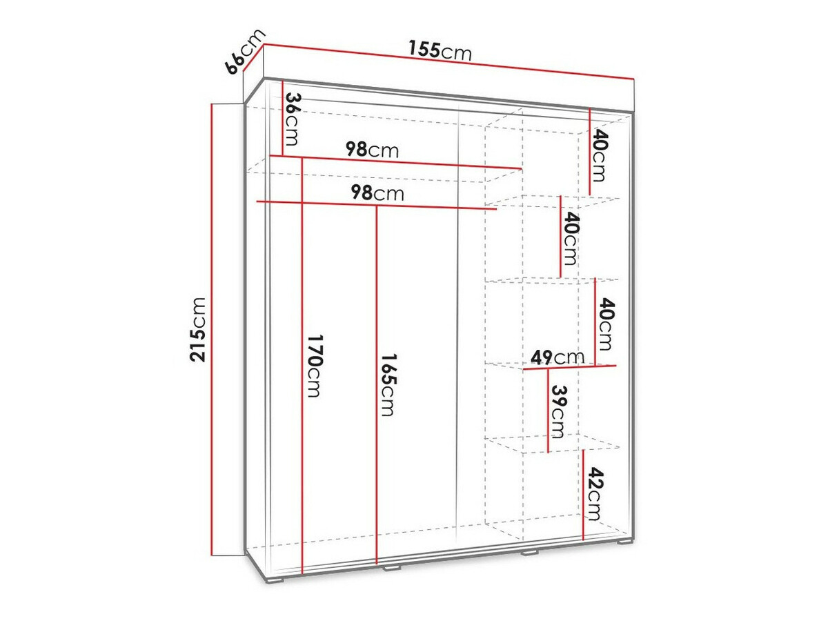 Kledingkast Murrieta 100 (Sonoma eik)
