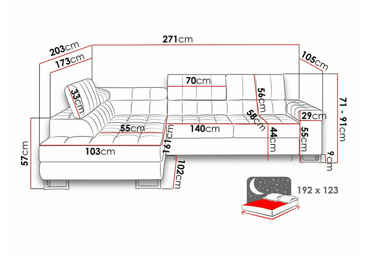 Hoekbank Comfivo 247 (Venus corduroyd 2911)