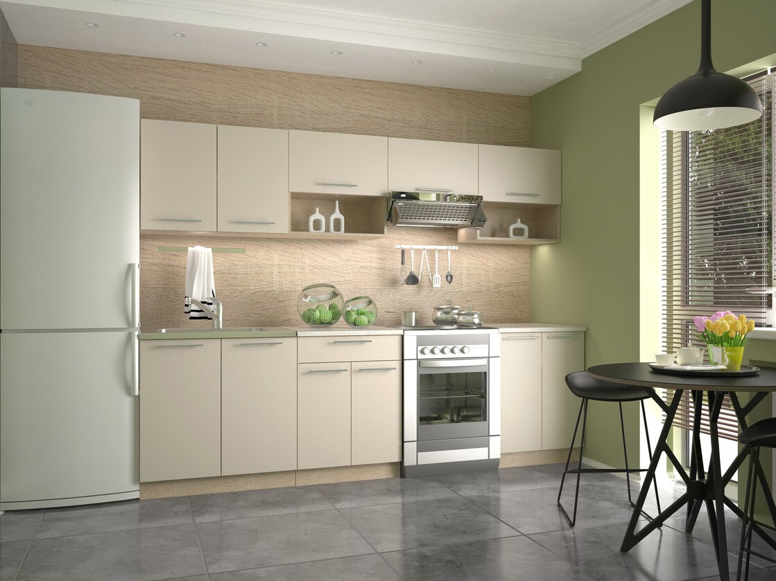 Keukenset Houston 858 (Crème + Sonoma eik)