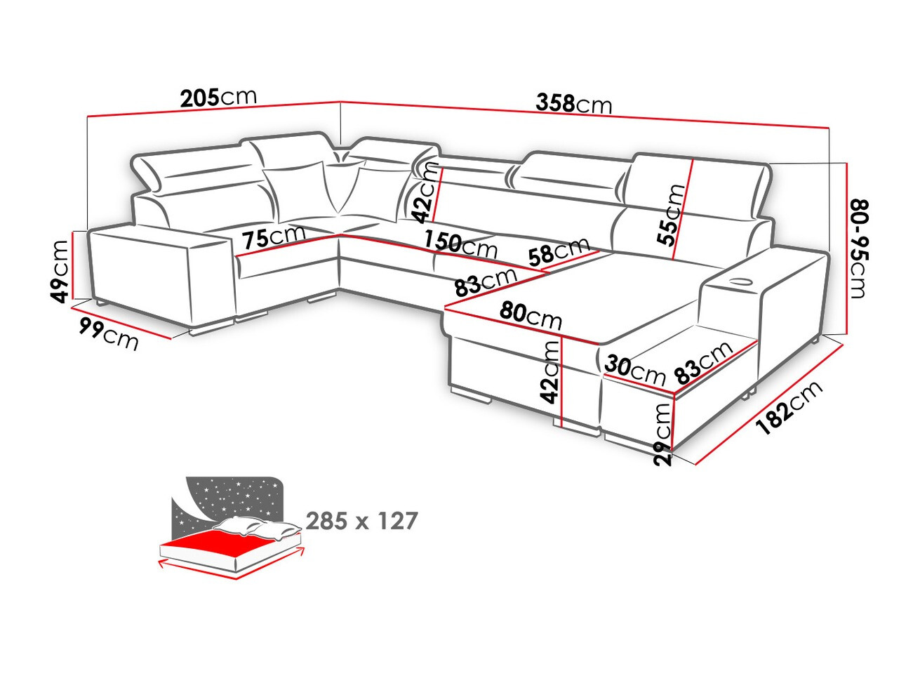 Hoekbank Pearland 101