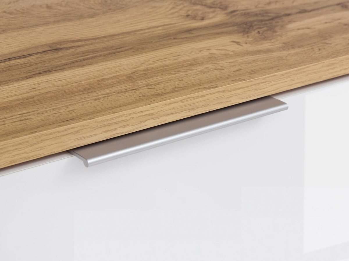 Ladekast Tivetra 101 (Wotan eik + Glanzend wit)