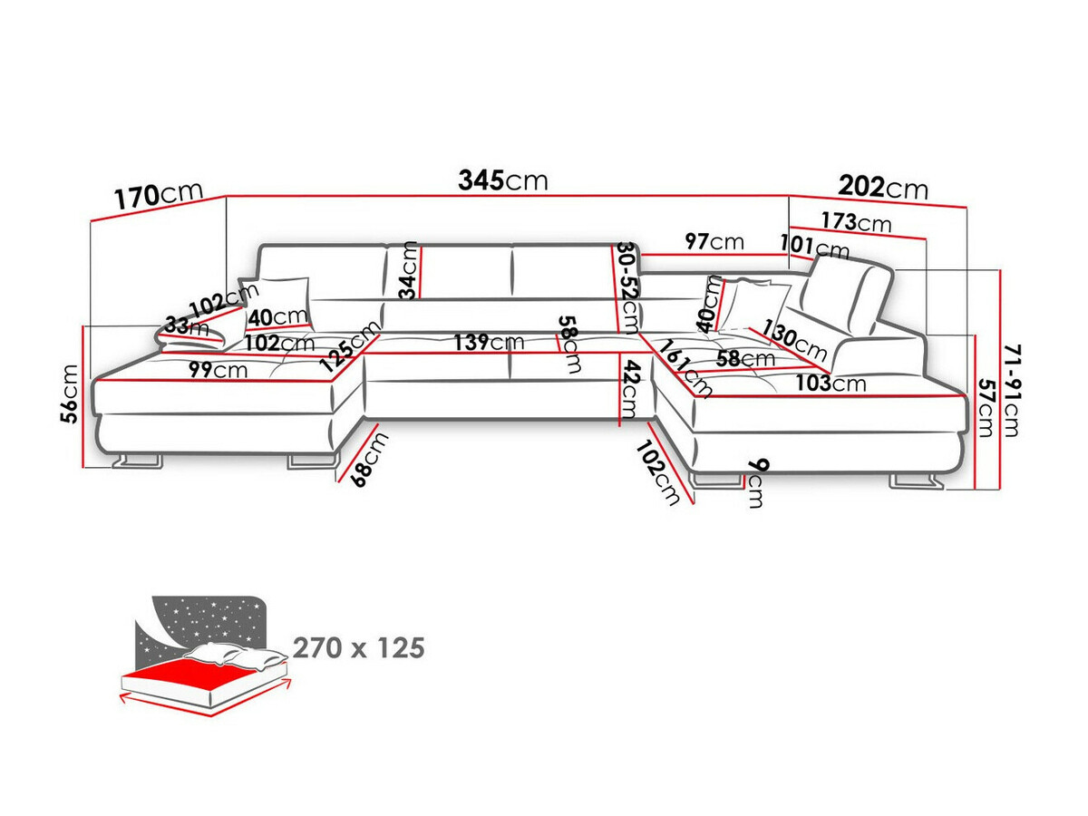 Hoekbank Comfivo 190 (Soft 017 + Uttario Velvet 2979 + Uttario Velvet 2955 St)