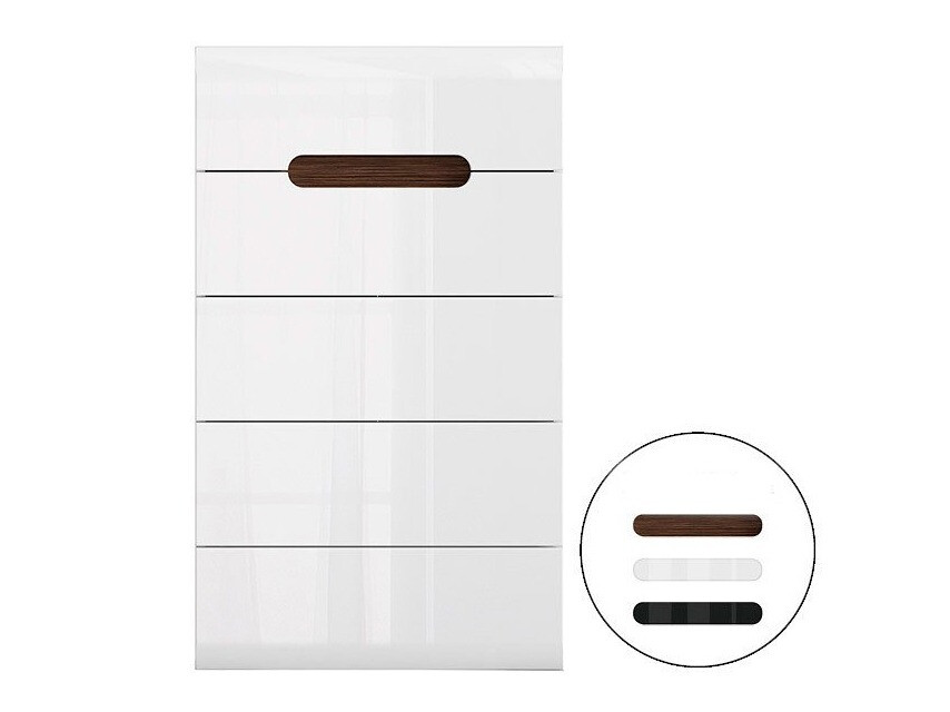 Ladekast Serveso 103 (Wit + Glanzend wit)