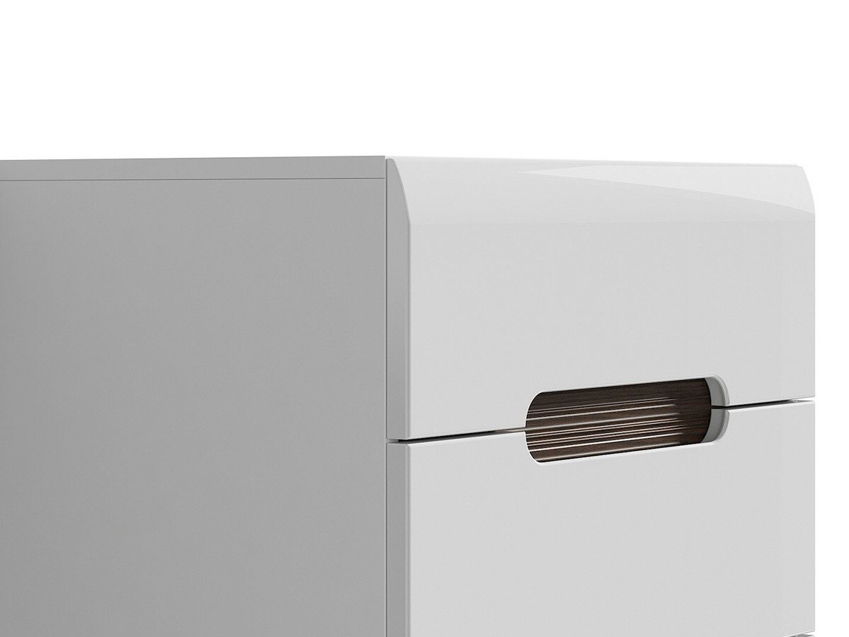 Ladekast Serveso 103 (Wit + Glanzend wit)