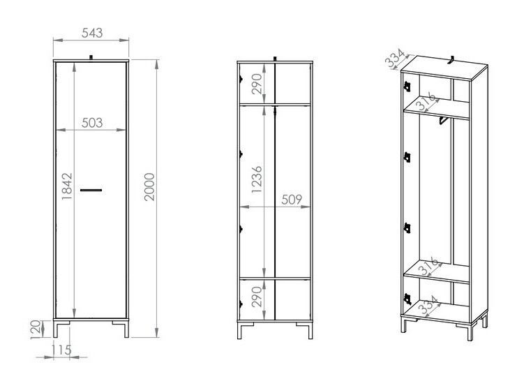 Kledingkast Larnolo 100