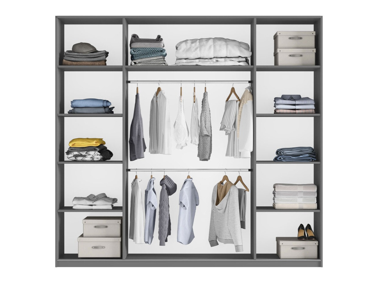 Kledingkast Honolulu 131 (Grafiet)