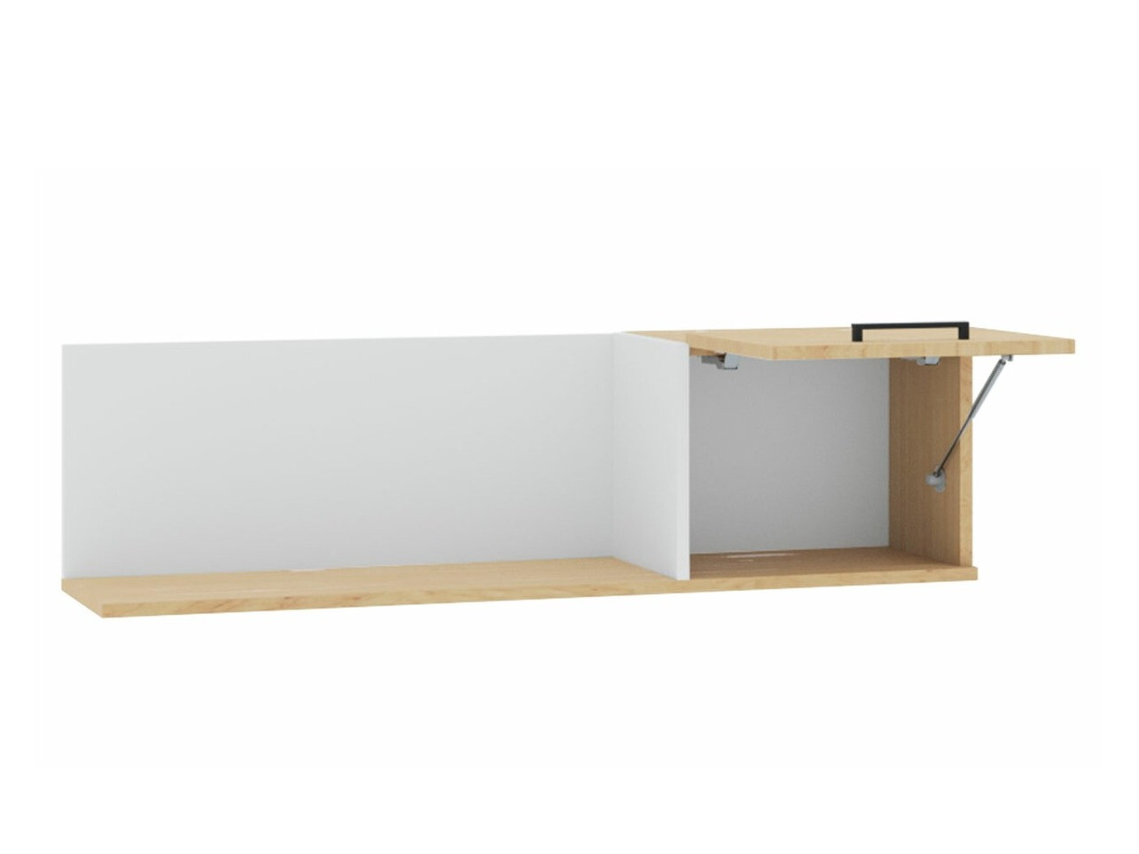 Wandplank Omaha S111 (Wit + Licht eiken)