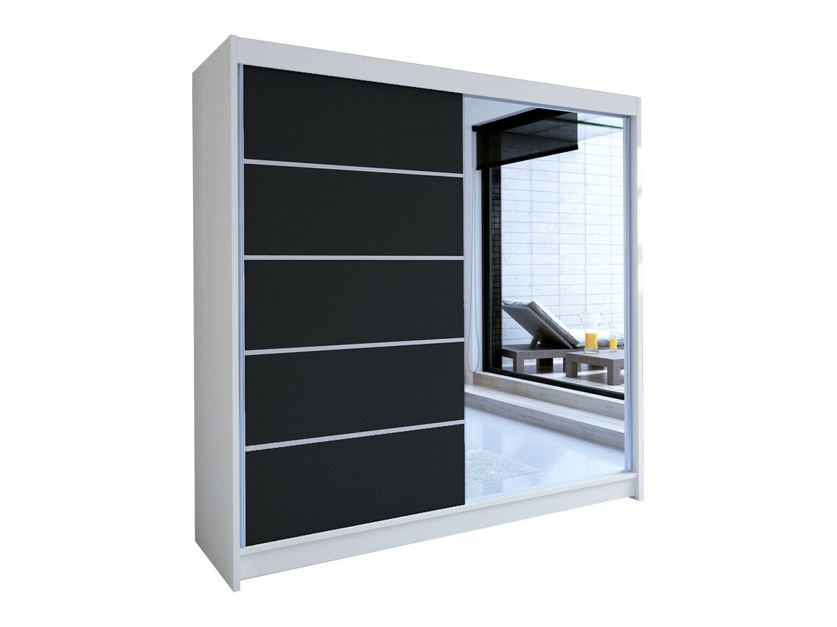 Kledingkast Closico Cavaris III (Wit + Zwart)