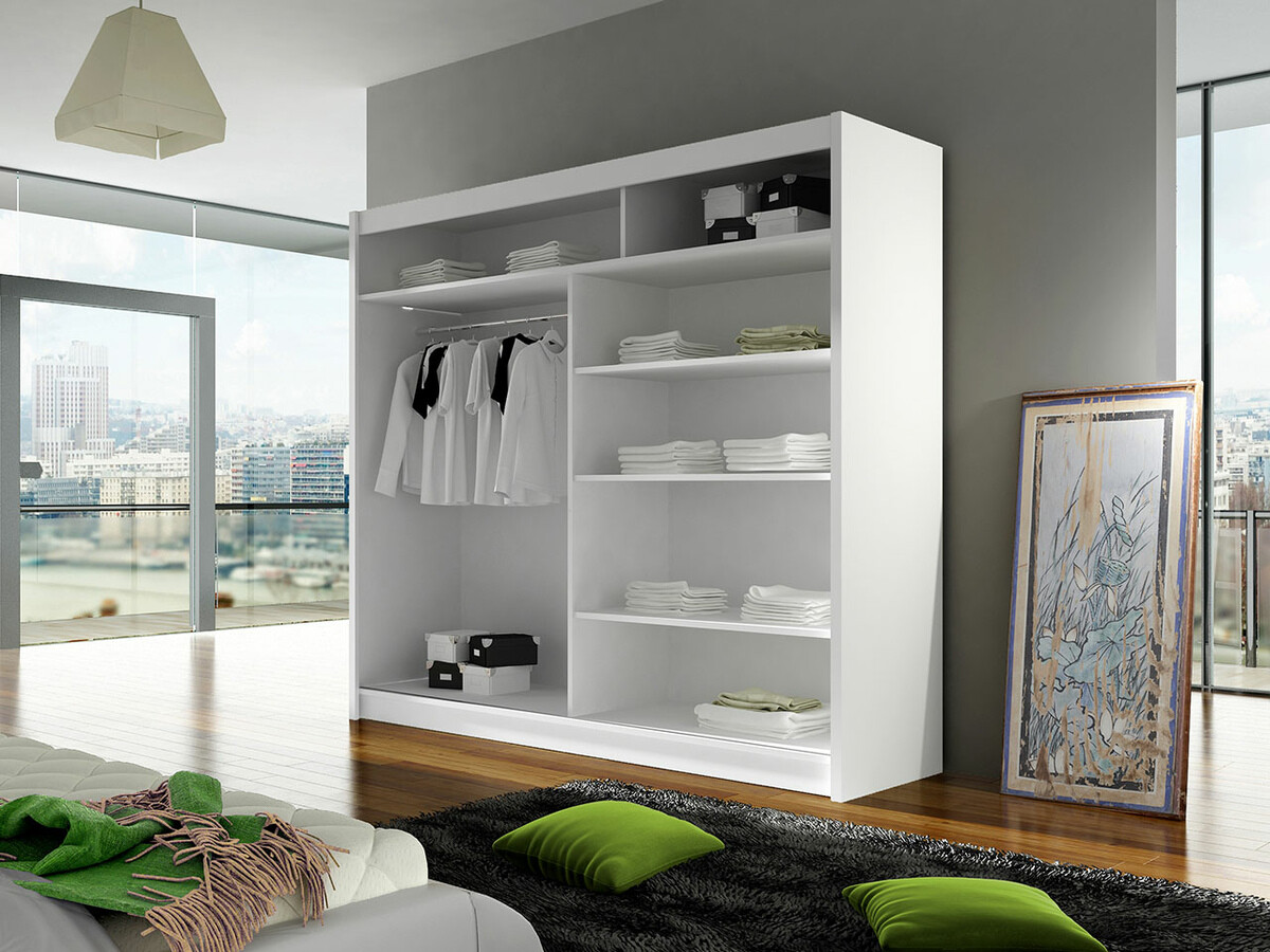Kledingkast Closico Cavaris III (Wit + Zwart)