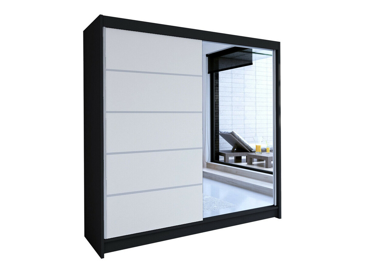 Kledingkast Closico Cavaris III (Zwart + Wit)