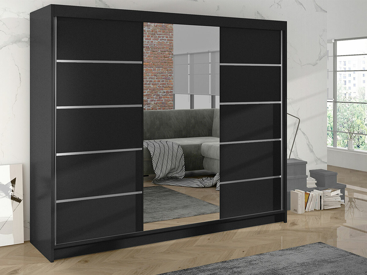 Kledingkast Closico Durion IV (Zwart)