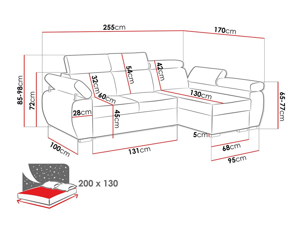 Hoekbank Columbus 132 (Kronos 22)