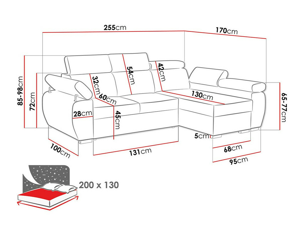 Hoekbank Columbus 132 (Paros 2)
