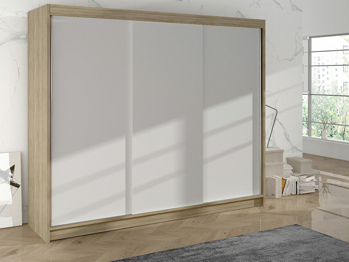 Kledingkast Closico Durion II (Sonoma eik + Wit)