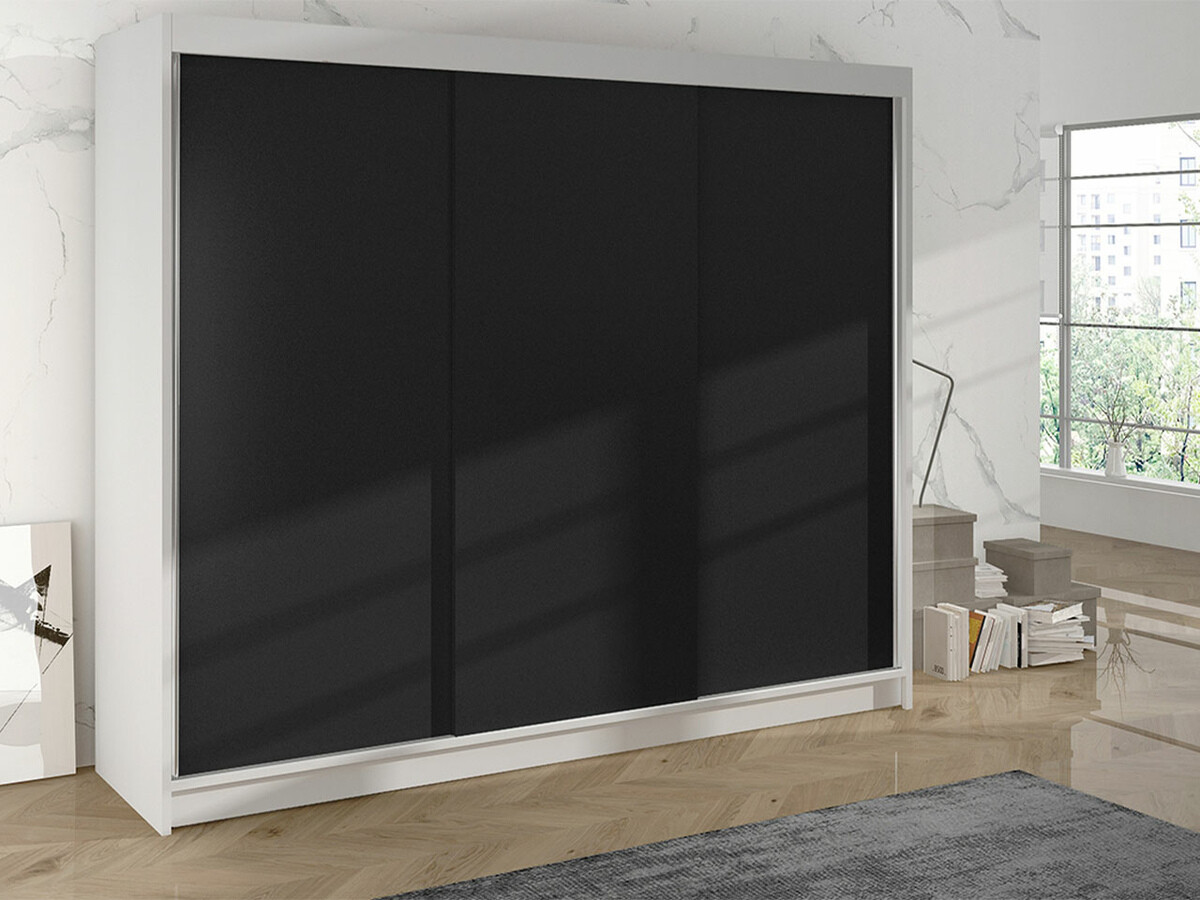 Kledingkast Closico Durion II (Wit + Zwart)