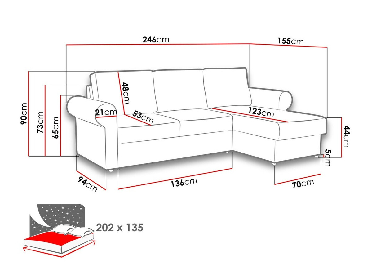 Hoekbank Columbus 131 (Kronos 01)