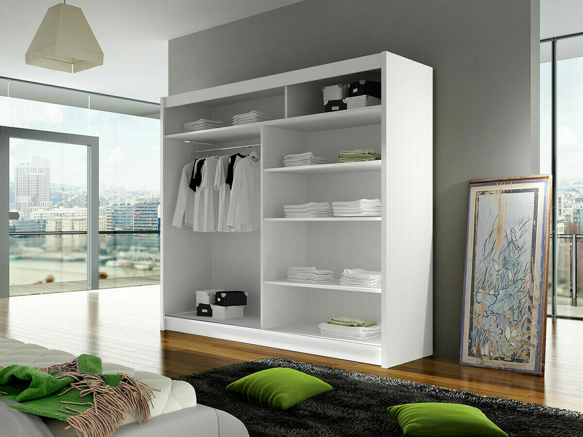 Kledingkast Closico Cavaris V (Zwart + Wit)