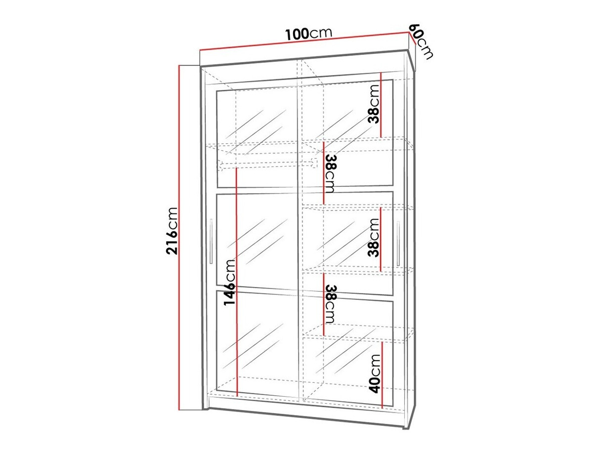 Kledingkast Toledo 101 (Sonoma eik)