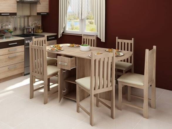 Inklapbare tafel Gilroy 105 (Sonoma eik)