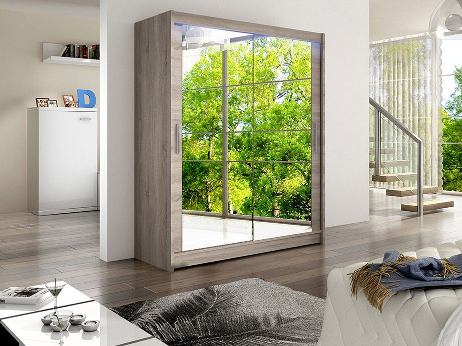 Kledingkast Closico 127 (Truffel eiken)