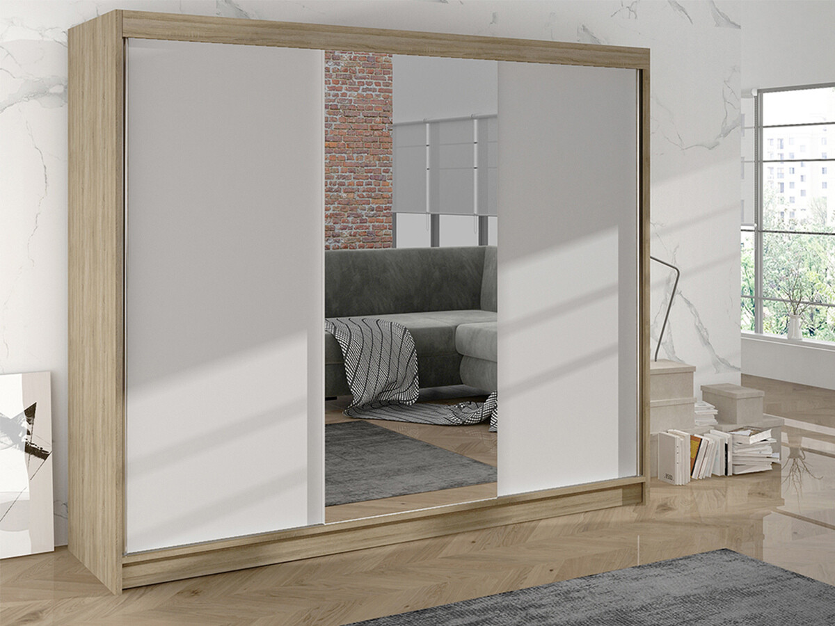 Kledingkast Closico Durion I (Sonoma eik + Wit)