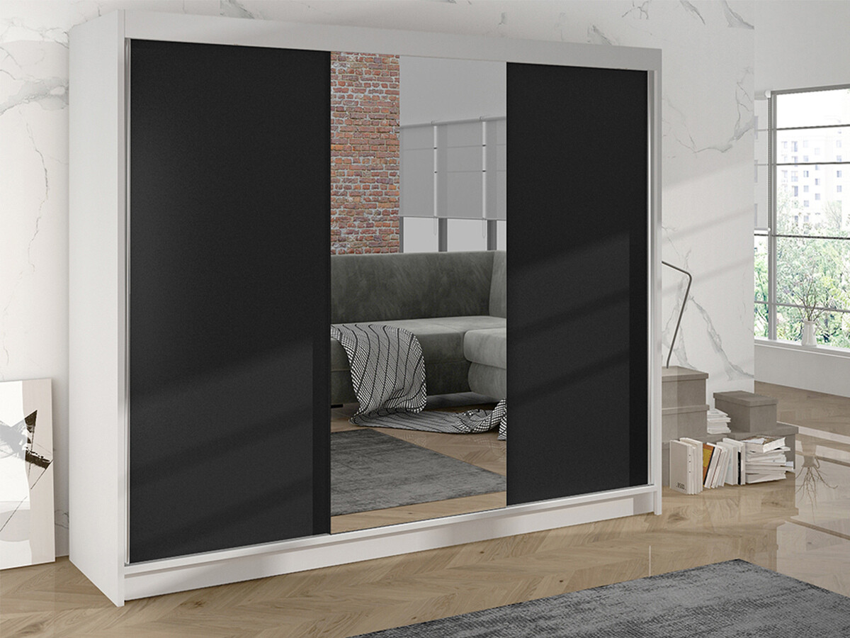 Kledingkast Closico Durion I (Wit + Zwart)